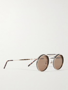 Matsuda - Round-Frame Gold-Tone and Tortoiseshell Acetate Sunglasses