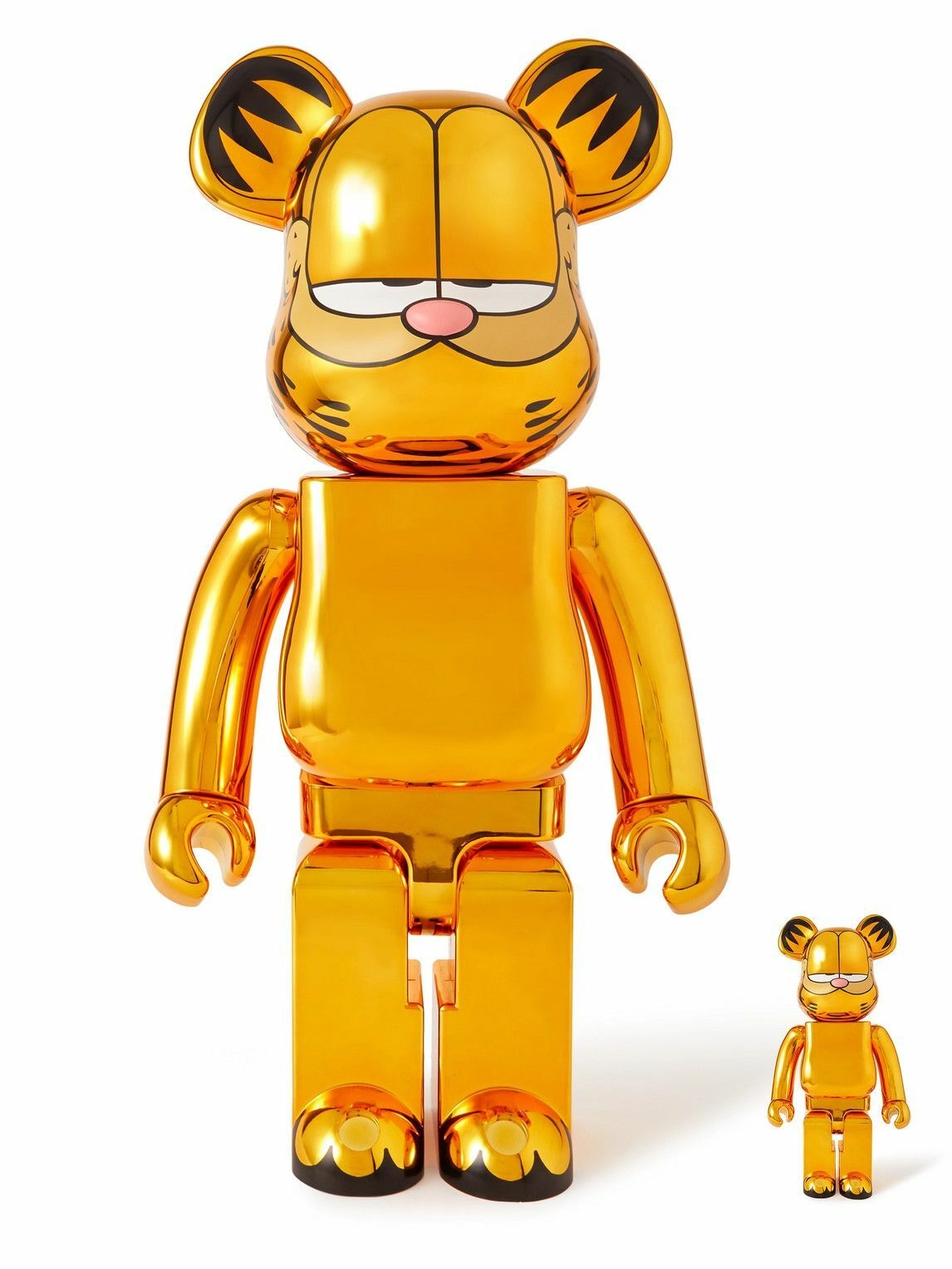 Photo: BE@RBRICK - Garfield 100% 400% Printed Metallic PVC Figurine Set
