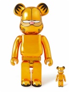 BE@RBRICK - Garfield 100% 400% Printed Metallic PVC Figurine Set