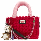 Charles Jeffrey Loverboy Women's Bulldog Charm Bucket Bag in Red/Pink 