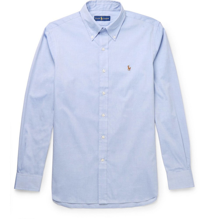 Photo: Polo Ralph Lauren - Button-Down Collar Cotton Oxford Shirt - Men - Light blue