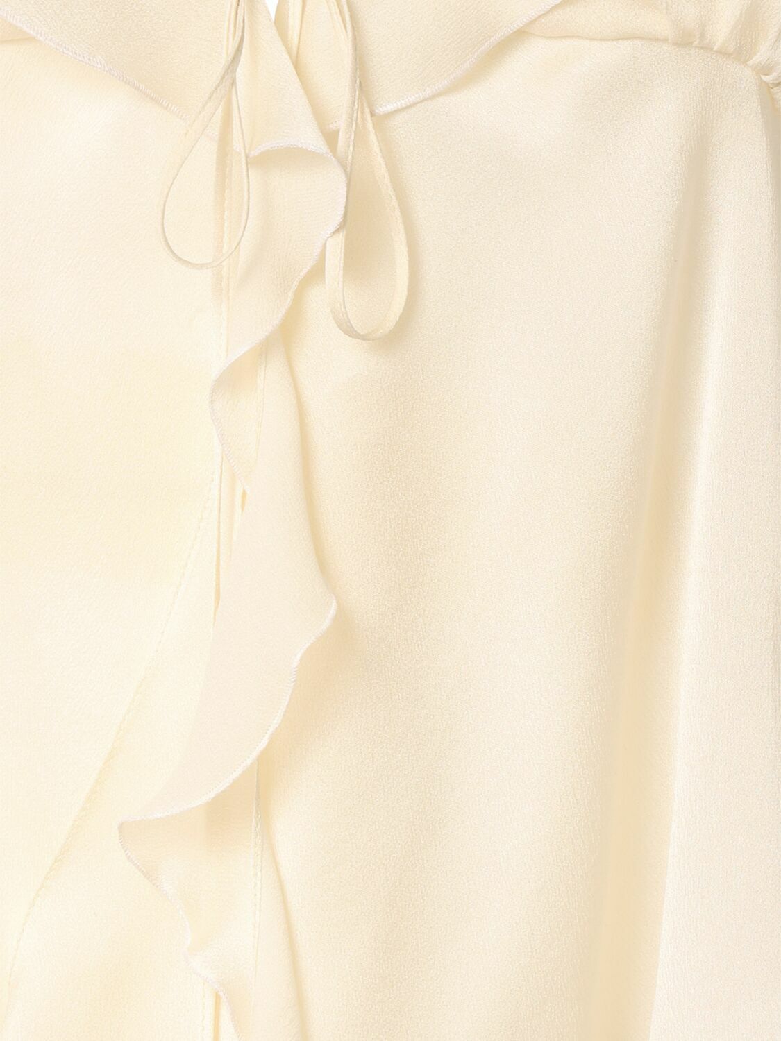 Tシャツ・カットソー CHLOE MAXI TOP WITH RUFFLES IN SILK CHARMEUSE Maxi top with ruffles in silk charmeuse Chloé Nero | Grifo210