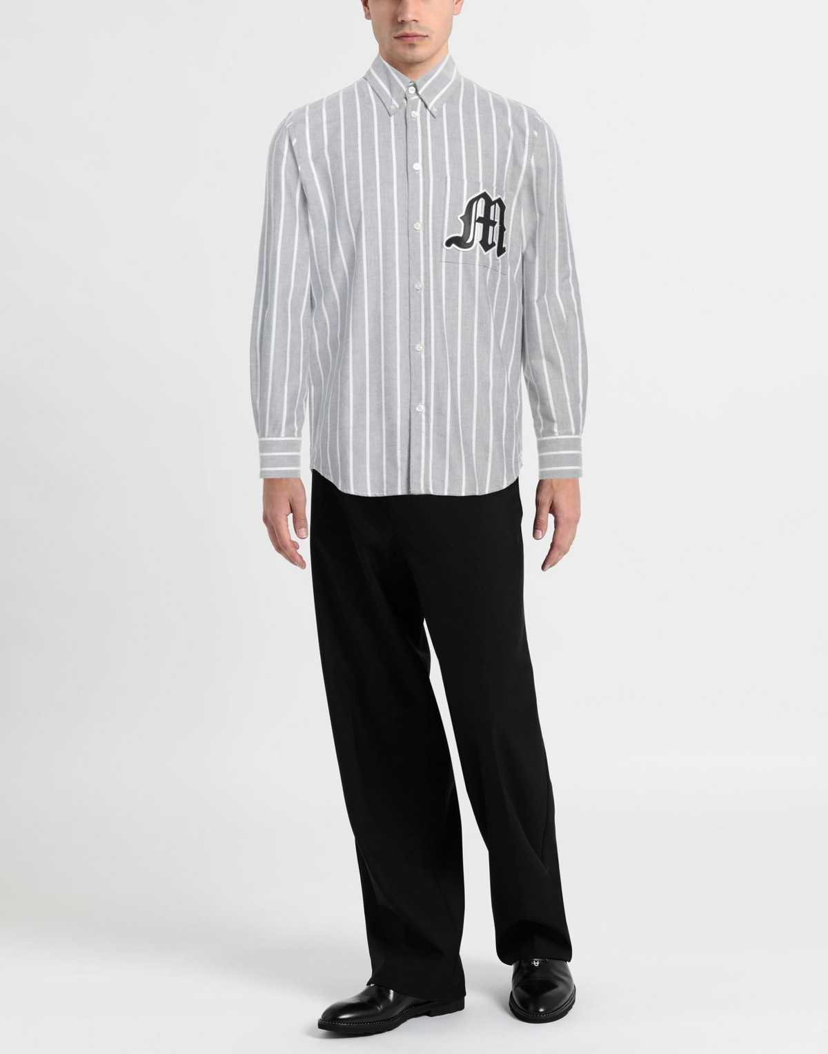 Msgm Mens Shirt Light in Grey