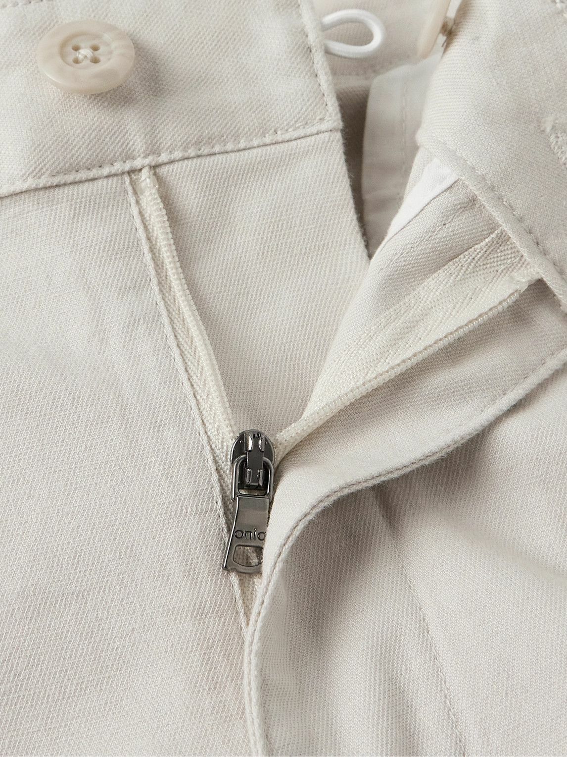 Onia - Traveller Tapered Cotton-Blend Trousers - Neutrals