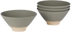 Lineage Ceramics Gray Ramen Bowl, 4 pcs