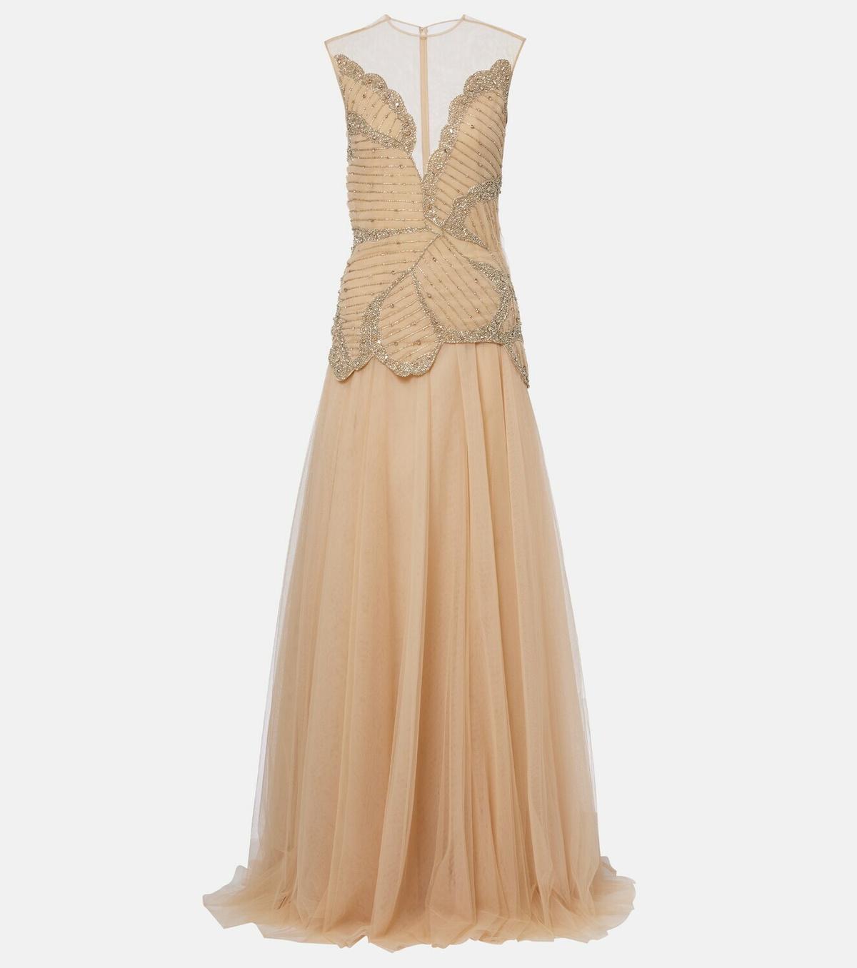 Costarellos Arabella embellished tulle gown