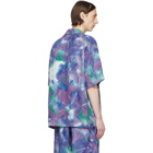 Marni Blue Tie-Dye Jacquard Shirt