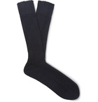 TOM FORD - Ribbed Cotton Socks - Blue