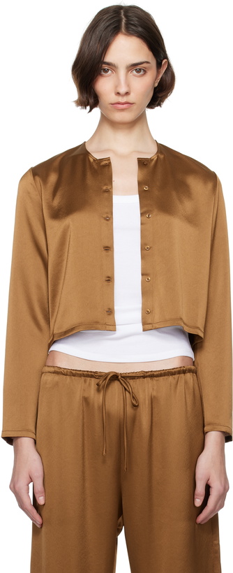 Photo: LESET Brown Barb Crew Cardigan
