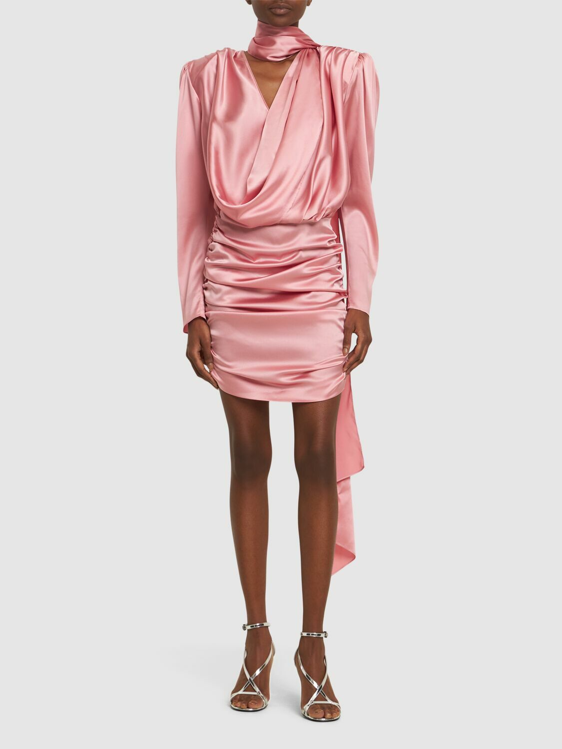 knee length dresses for ladies Short Wrap Cocktail Draped Mini Dress  The Dress Outlet