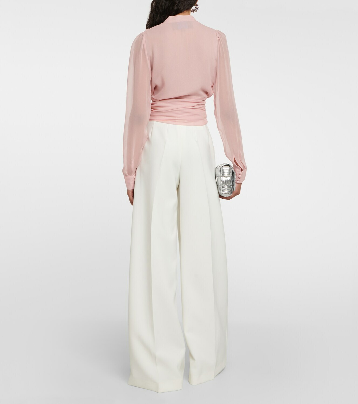 Costarellos Belt-detail silk blouse