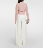 Costarellos Belt-detail silk blouse