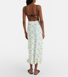 Melissa Odabash Printed ruffled wrap skirt