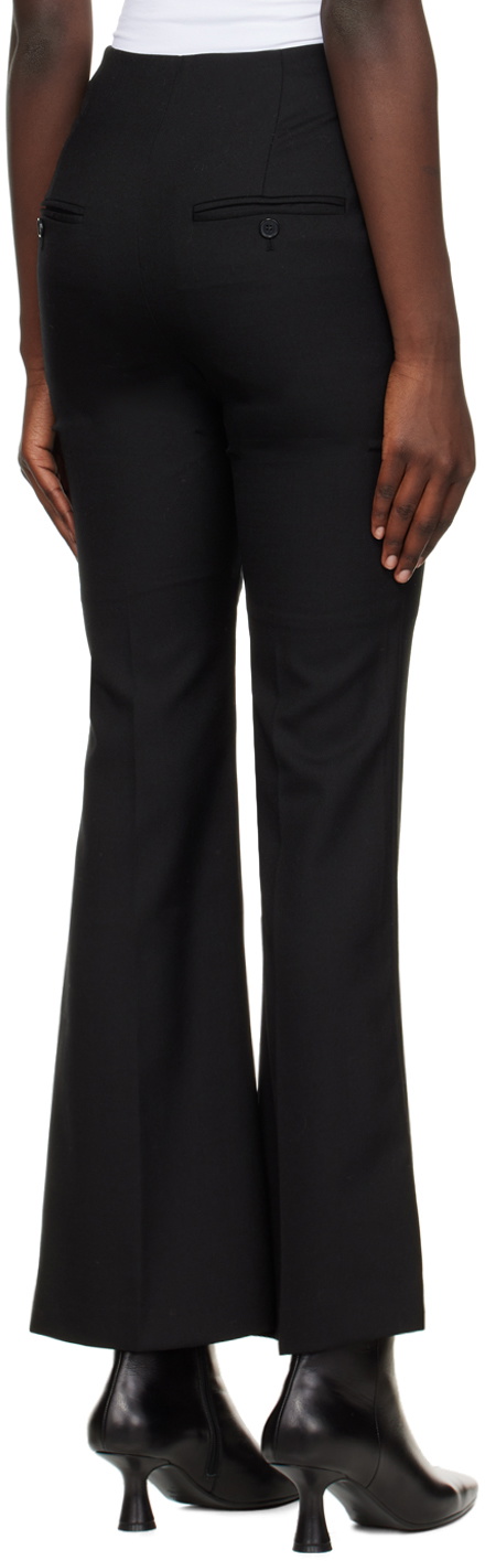 J KOO Black Belted Trousers