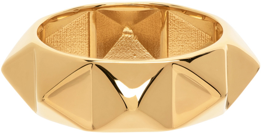 Valentino Garavani - Gold Rockstud Ring  Pyramid studs, Valentino  garavani, Women accessories jewelry