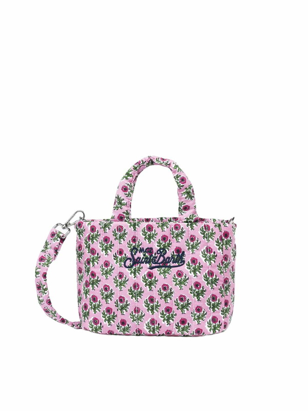 Photo: MC2 Saint Barth Pink Flower Quilted Soft Tote Mini Bag