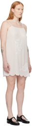 Bode Off-White Slip Minidress
