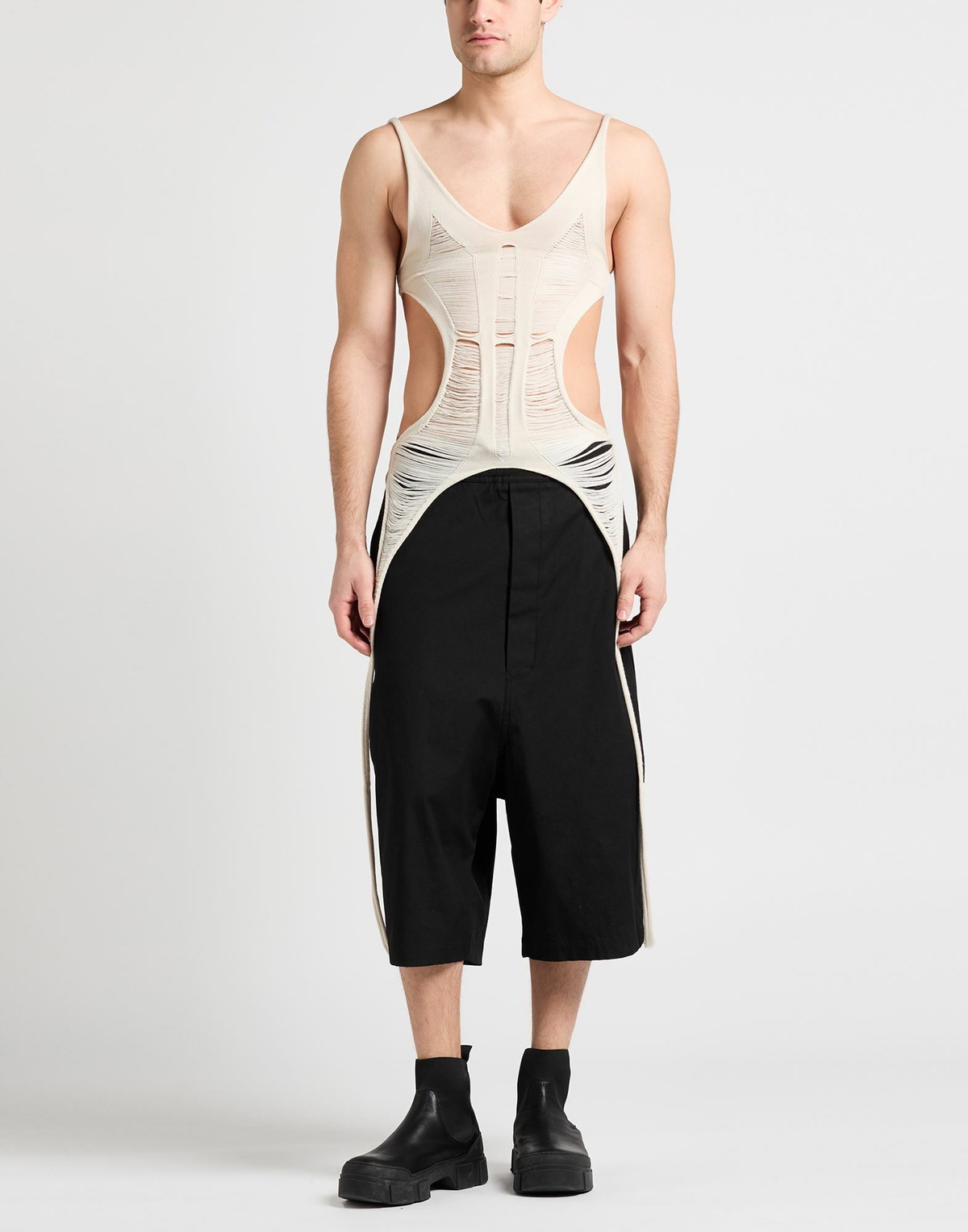 Rick Owens Mens Tank top Cream