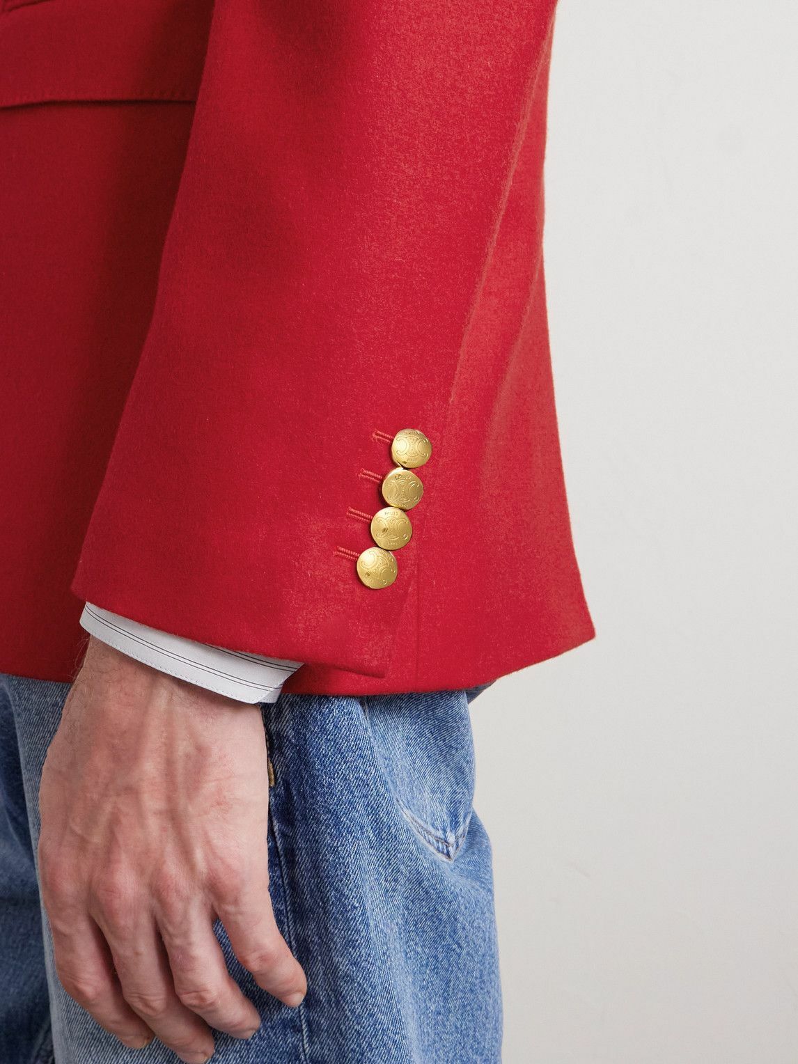 CELINE - Wool-Flannel Blazer - Red