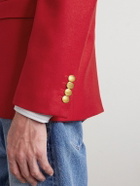 CELINE - Wool-Flannel Blazer - Red