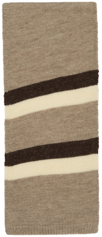 Photo: Our Legacy Beige Striped Ivy Scarf