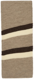 Our Legacy Beige Striped Ivy Scarf