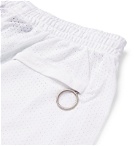 Off-White - Slim-Fit Printed Mesh Shorts - White