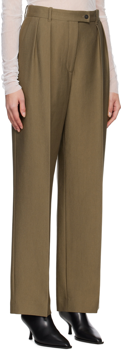 The Row Taupe Randa Trousers The Row