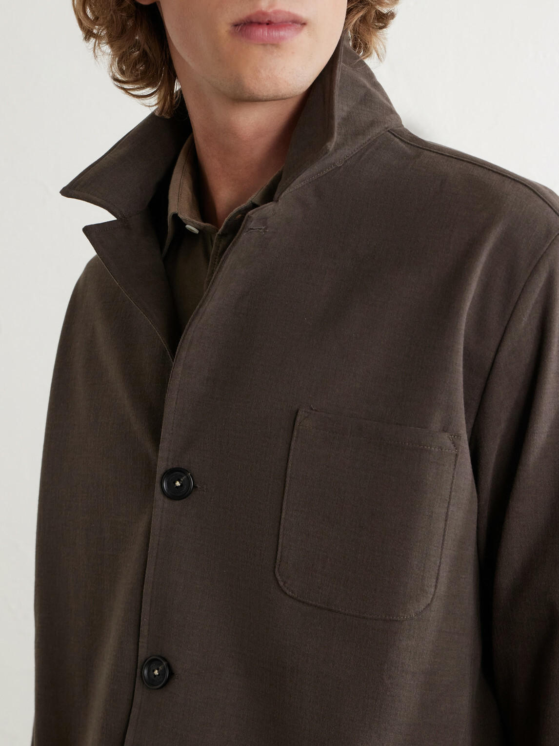 Massimo Alba - Florida Cotton-Blend Moleskin Overshirt - Brown