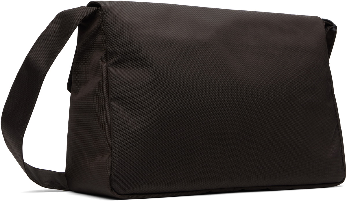 Marni Brown Cordura Cityscape Crossbody Bag
