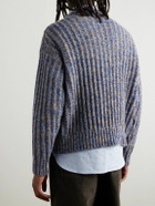 Federico Curradi - Vela Ribbed Wool and Cashmere-Blend Sweater - Blue
