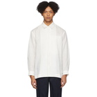 Issey Miyake Men White Ramie Shirt