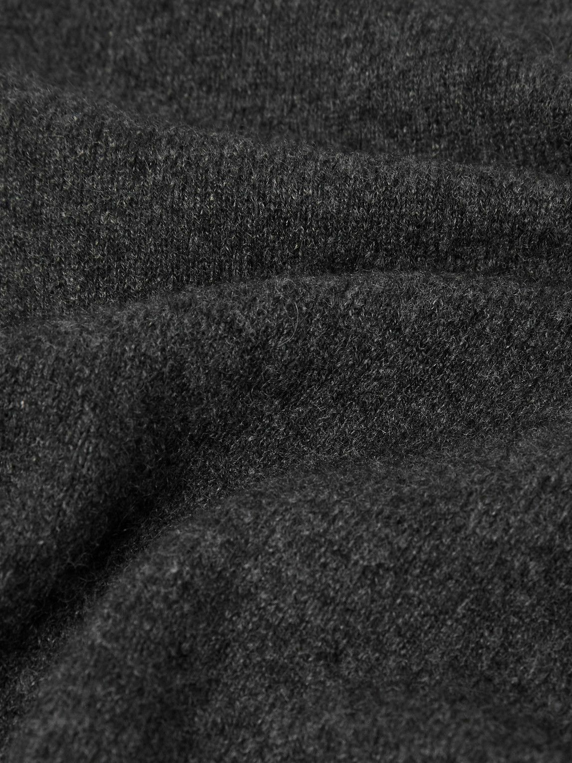 Peter Millar - Suede-Trimmed Cashmere Flex Half-Zip Sweater - Gray