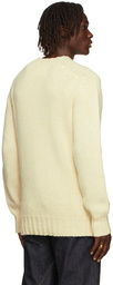 Jil Sander Yellow Wool Ribbed Sweater