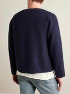 Drake's - Casentino Wool-Bouclé Overshirt - Blue