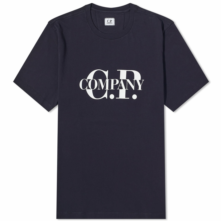 Photo: C.P. Company Men's Logo T-Shirt in Total Eclipse