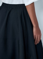 Y-3 Asymmetric Gathered Midi Skirt