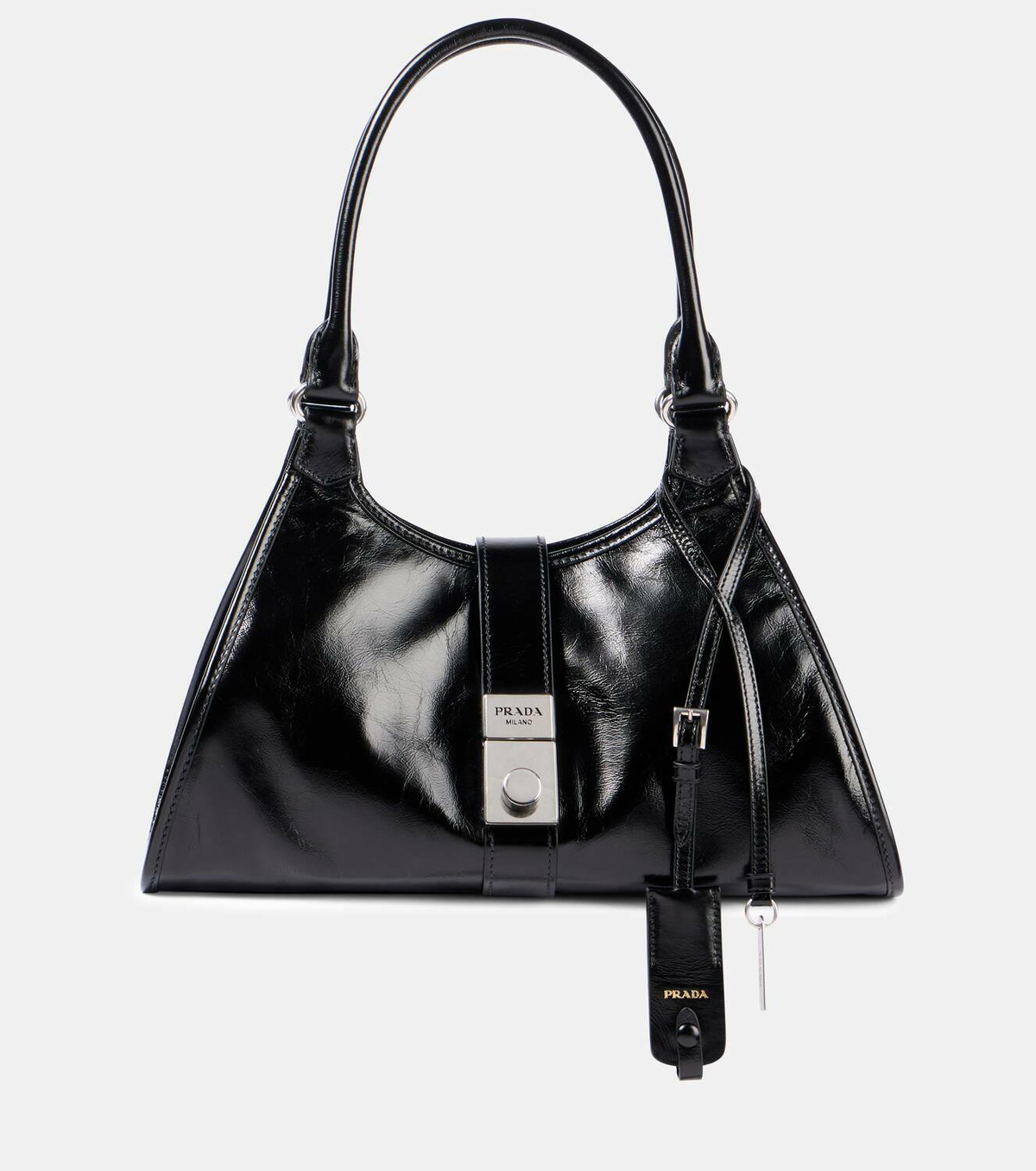 【PRADA】MEDIUM LEATHER SHOULDER BAG Prada Medium leather shoulder bag Prada