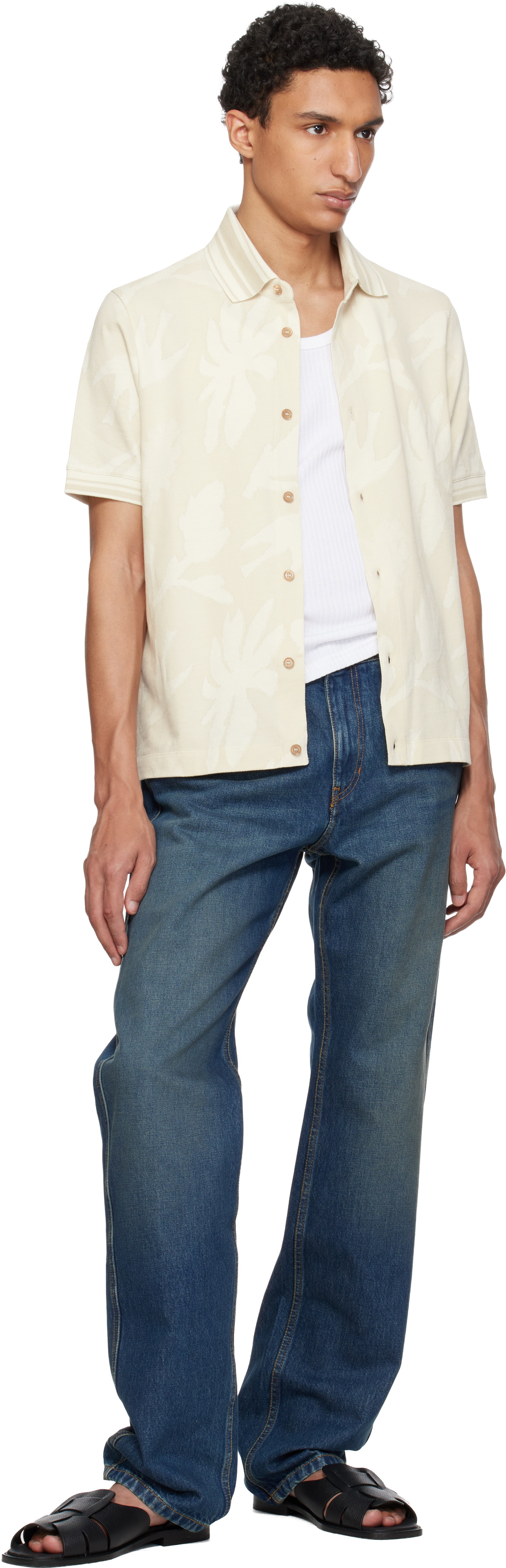Paul Smith Beige Jacquard Shirt