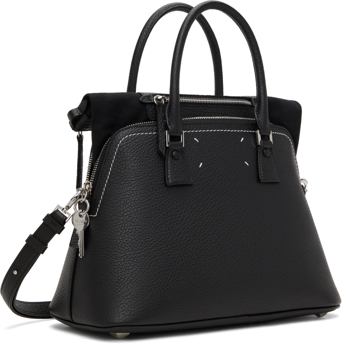 Maison Margiela Black Classic 5AC Medium Bag Maison Margiela