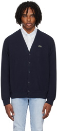 Lacoste Navy Relaxed-Fit Cardigan