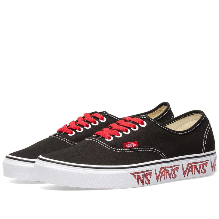 Photo: Vans Authentic Sketch Sidewall Black