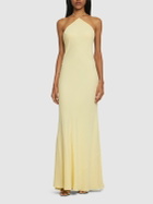 THE ANDAMANE Rebecca Silk Georgette Maxi Slip Dress