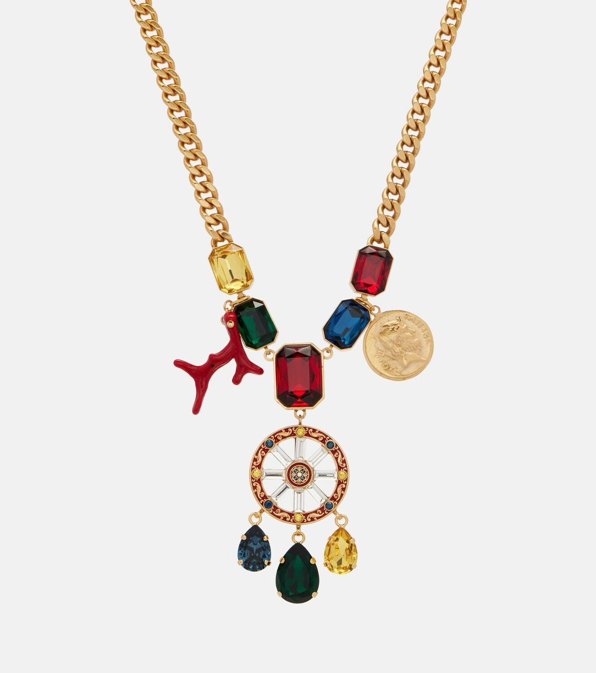 Dolce&Gabbana Carretto embellished pendant necklace