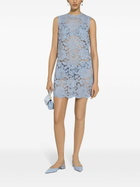 Dolce & Gabbana DG-Logo Floral-Lace Mini Dress
