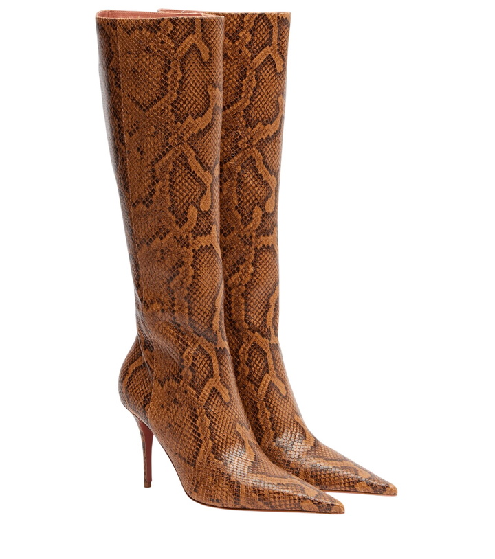 Photo: Amina Muaddi Barbara leather knee-high boots