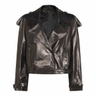 Salvatore Santoro Black Leather Casual Jacket