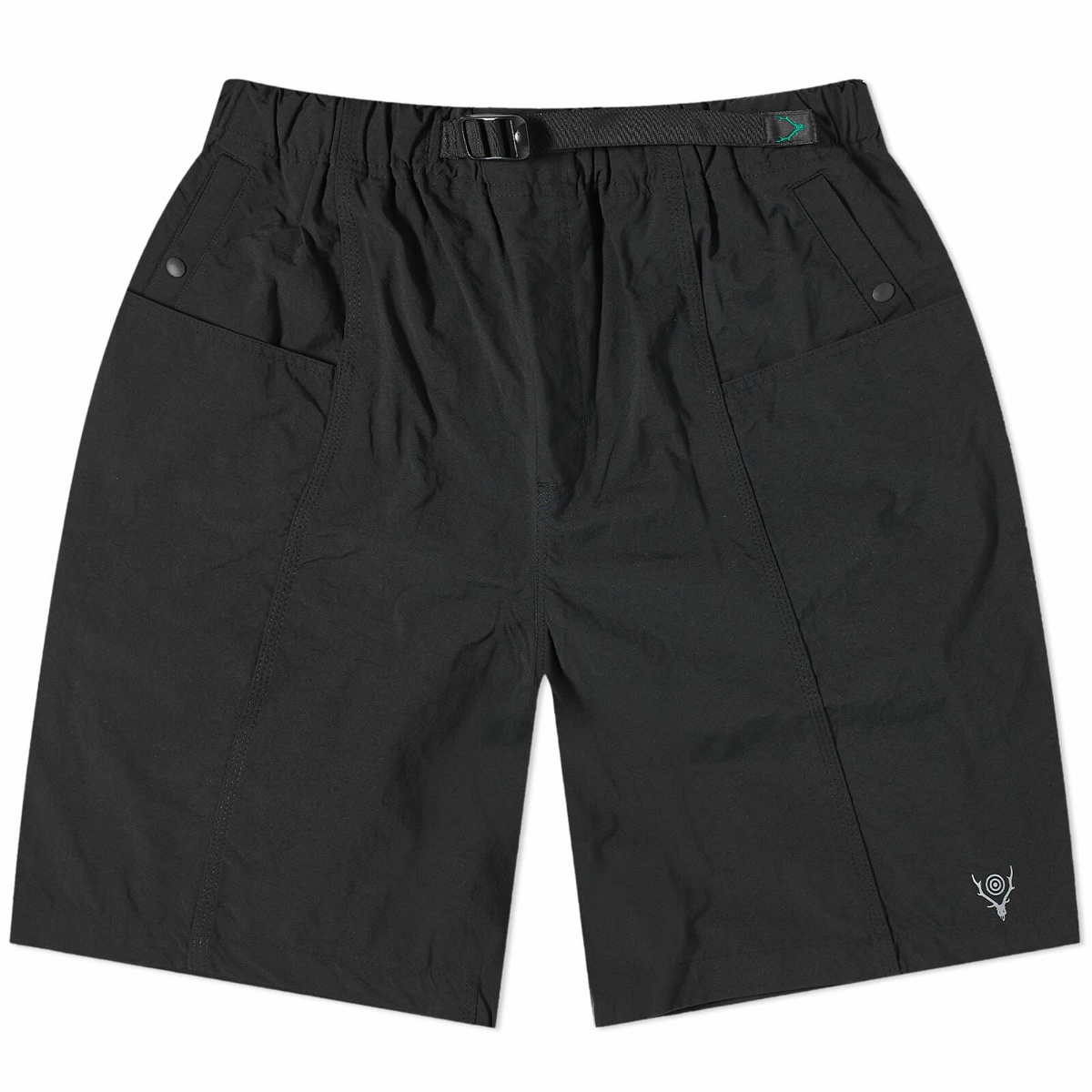South2 West8 Men's Belted C.S. Nylon Shorts in Black South2 West8