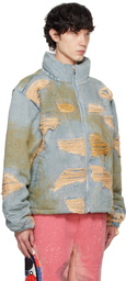 Who Decides War Blue Vintage Bomber Denim Jacket