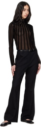 REMAIN Birger Christensen Black Fine Knit Long Sleeve Top